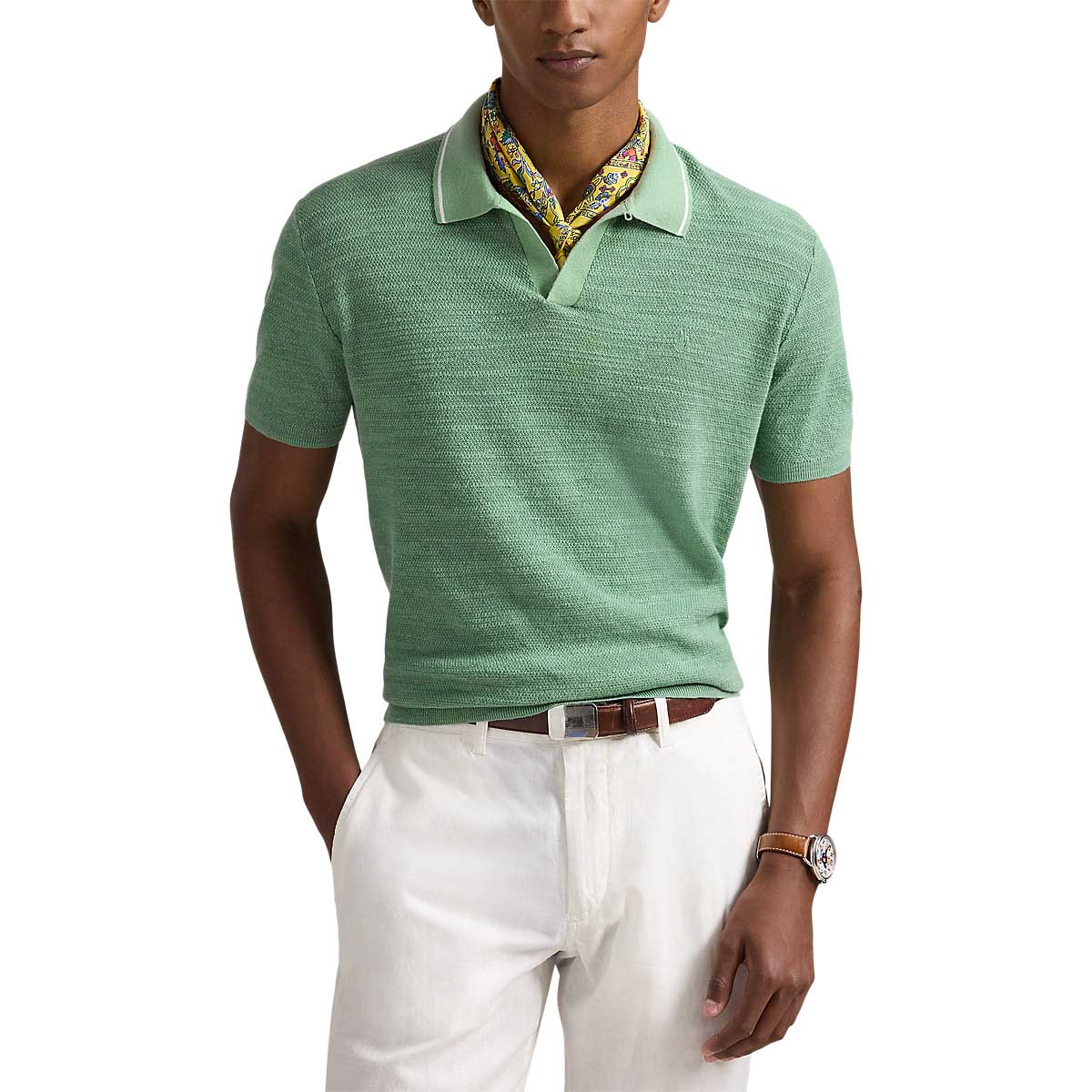Polo Ralph Lauren Textured Cotton-Linen Sweater